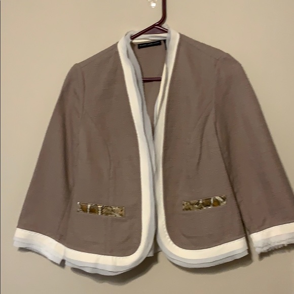 Chico's Jackets & Blazers - Chico’s Black Label faux leather trim Jacket